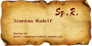 Szentes Rudolf névjegykártya